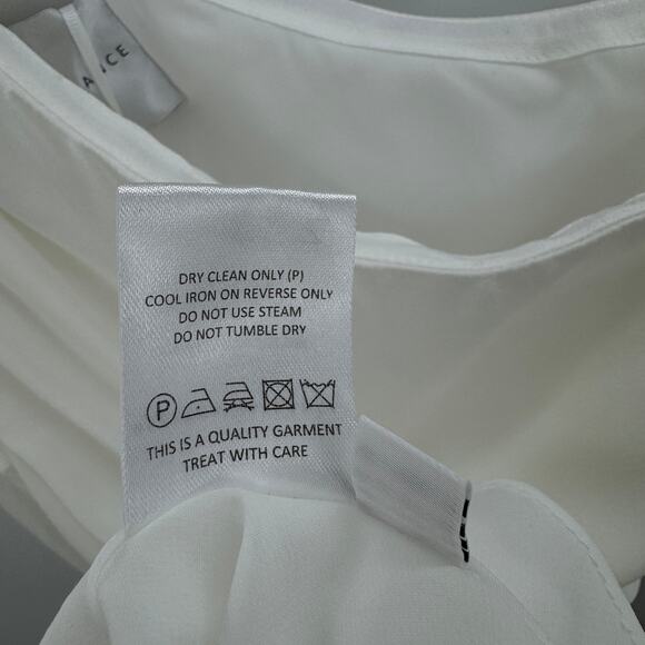 Rebecca Vallance White Blume‎ One-sleeve Crepe Gown Dress Size 8/ US 4 NEW NWT - Picture 11 of 12